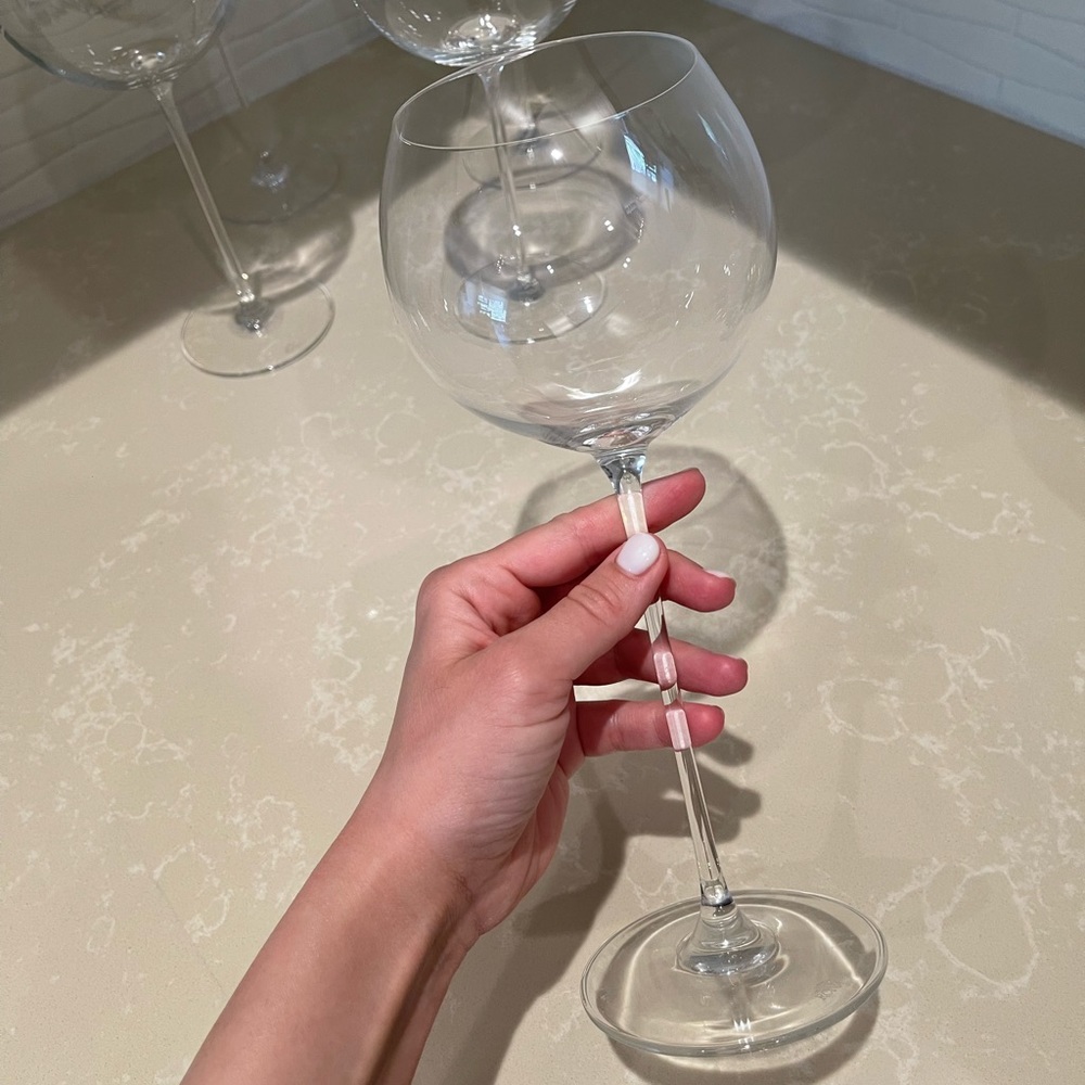 Crate & Barrel Camille Long Stem Wine Glasses (23oz.)